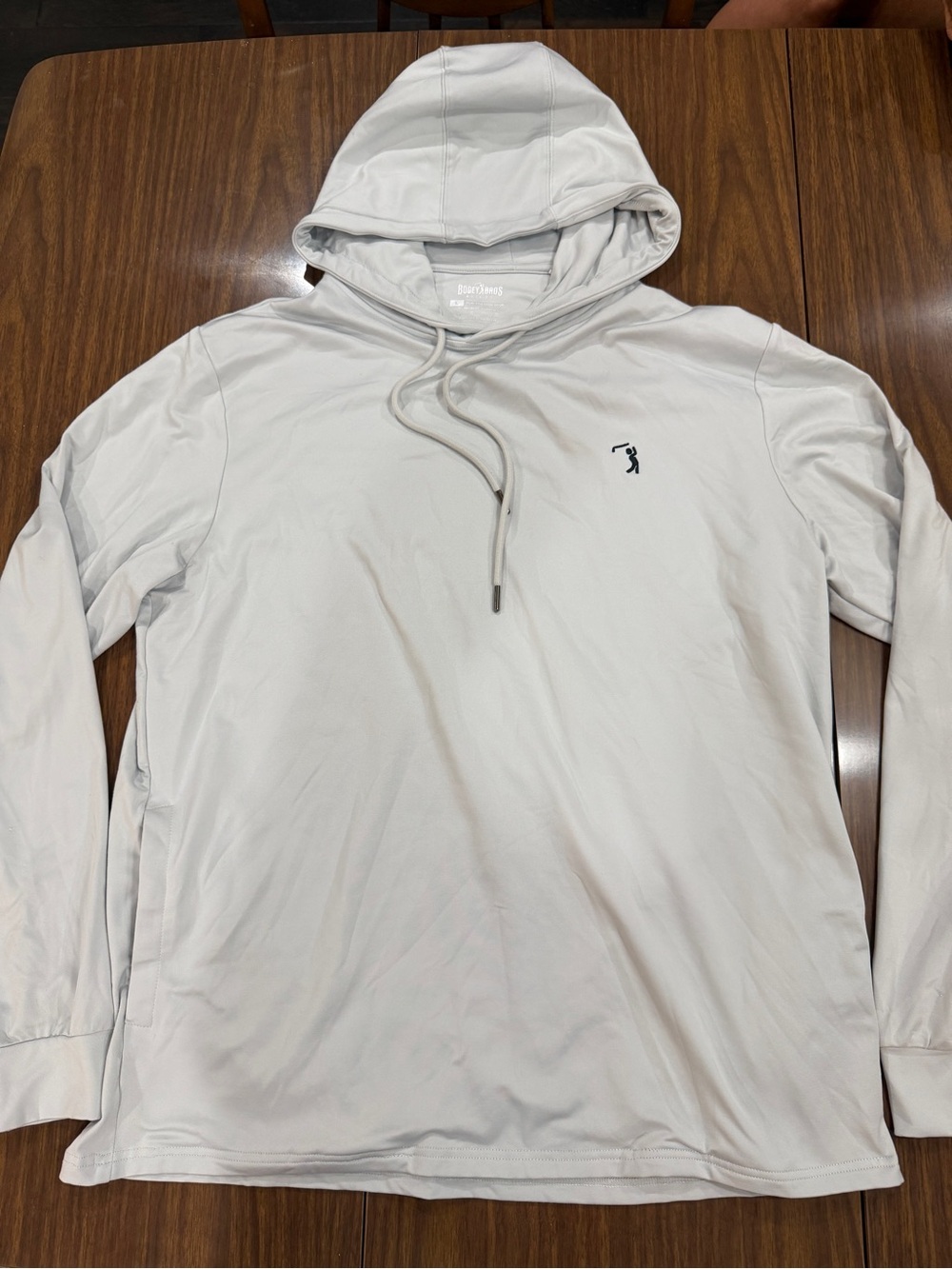 Bogey Bros Hoodie Mens L Performance Golf Pullover Large Stretch White